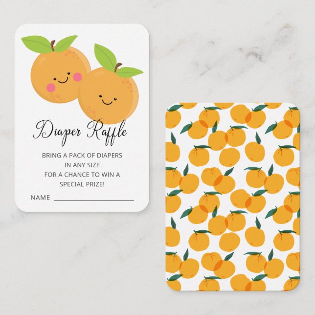 Little Cuties Baby Shower Diaper Raffle Enclosure  (Front/Back)