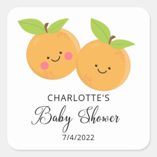 Little Cuties Baby Shower Square Sticker