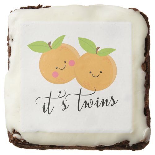 Little Cuties It Twins Favor Brownie