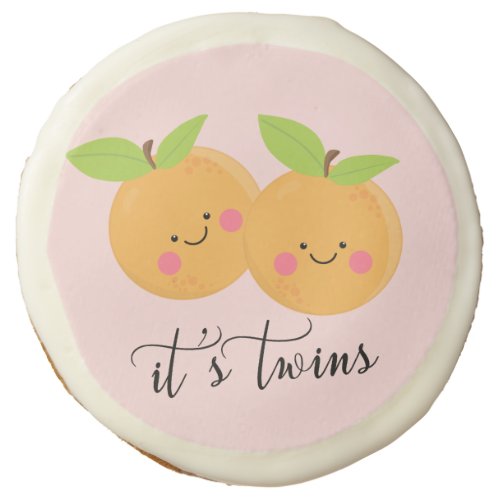 Little Cuties It Twins Favor Sugar Cookie