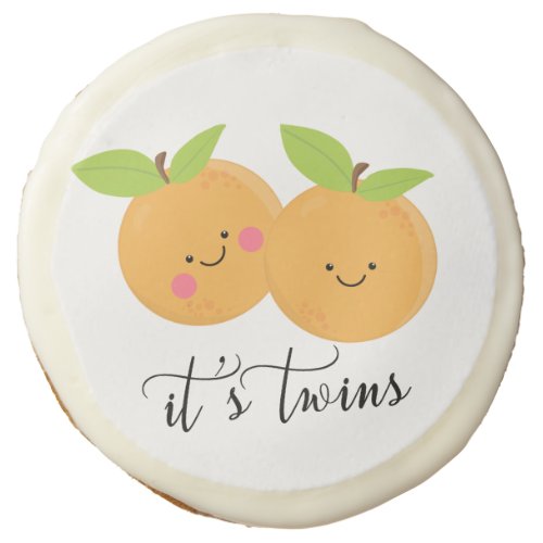 Little Cuties It Twins Favor Sugar Cookie