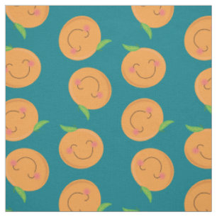 Little Cuties Tangerines Citrus Fruit Fabric
