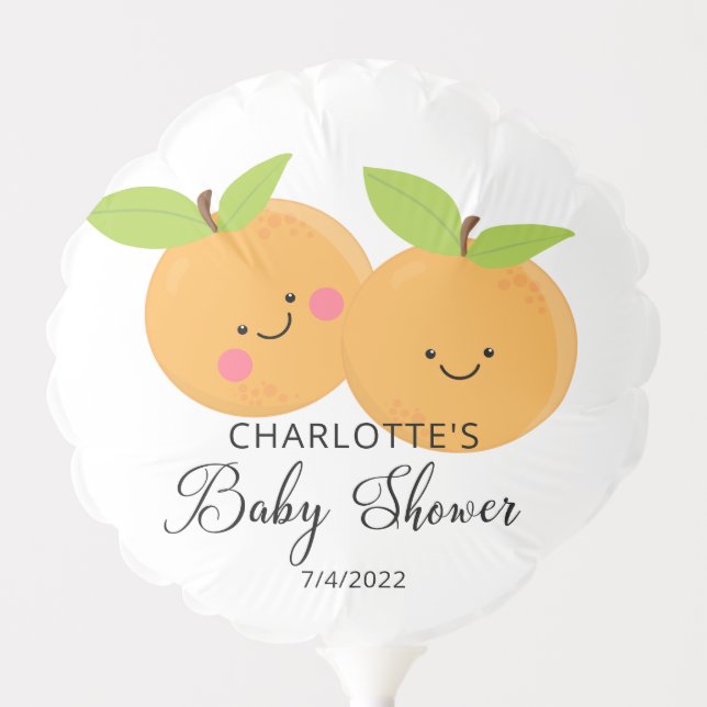 Little Cuties Twins Baby Shower Balloon (Front)