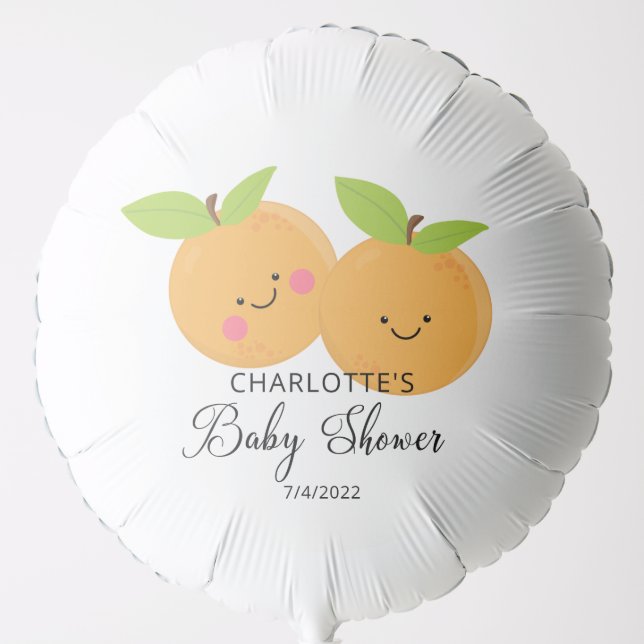 Little Cuties Twins Baby Shower Balloon (Front)