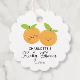 Little Cuties Twins Baby Shower Favor Tags