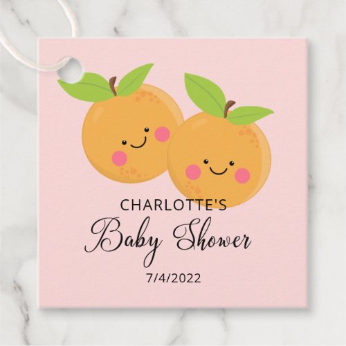 Little Cuties Twins Baby Shower  Favor Tags