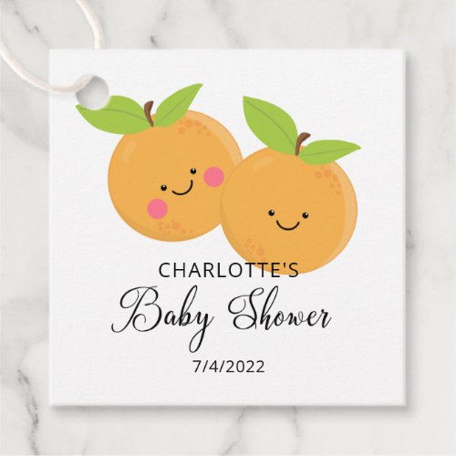 Little Cuties Twins Baby Shower  Favor Tags