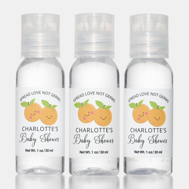 Little Cuties Twins Baby Shower Hand Sanitizer (Set)