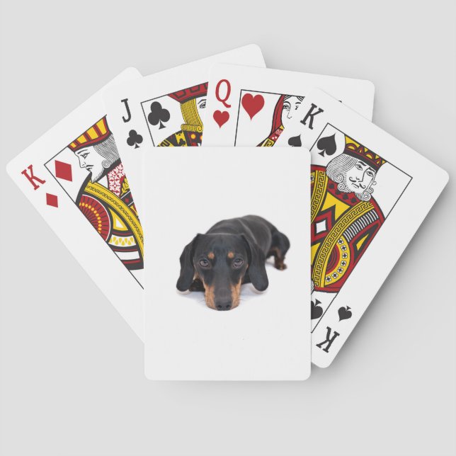 Little Dachshund Poker Cards (Back)
