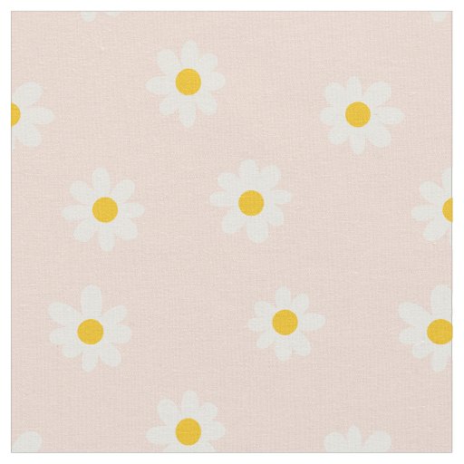 Little Daisies - soft apricot Fabric
