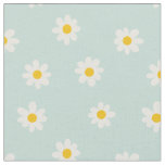 Little Daisies / soft teal  Fabric