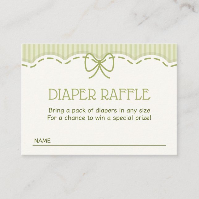 Little Daisy Diaper Raffle Enclosure Card (Front)