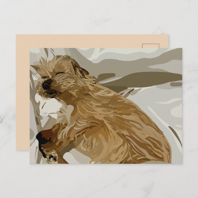 Little Daisy dog Holiday Postcard (Front/Back)