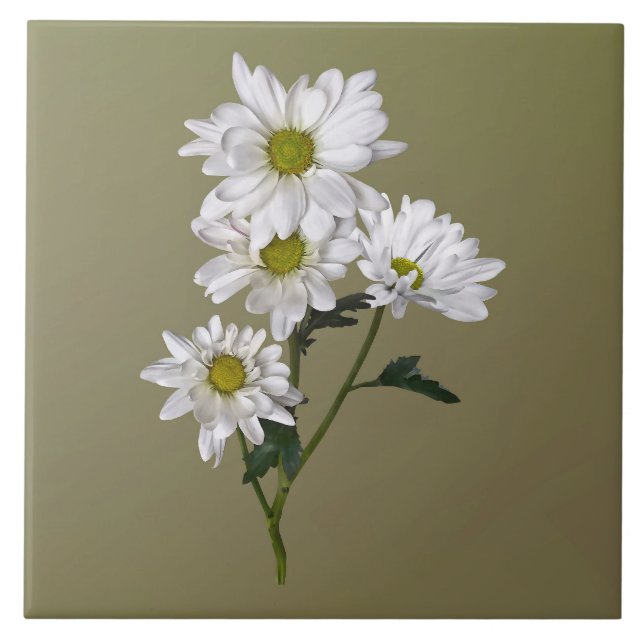 Little Daisy Looking Up Ceramic Tile (Front)