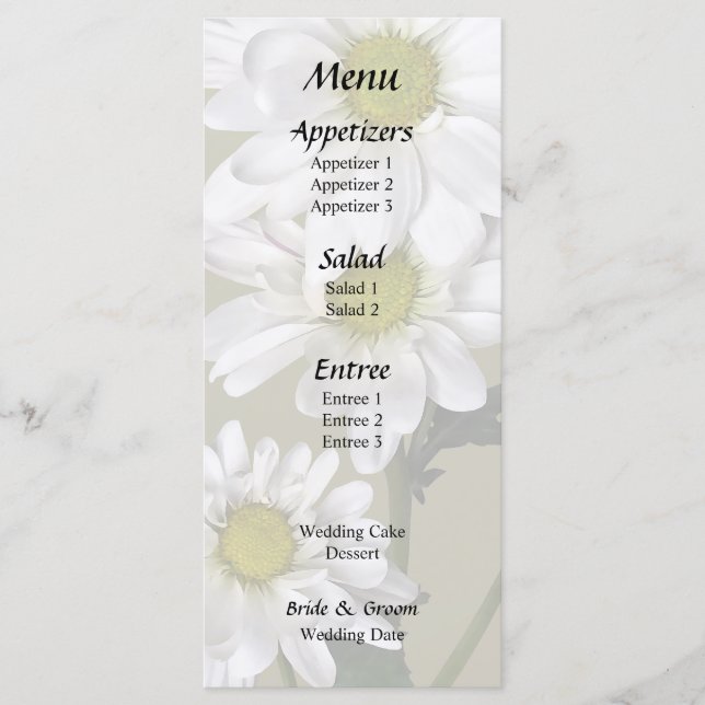 Little Daisy Looking Up Menu (Front)