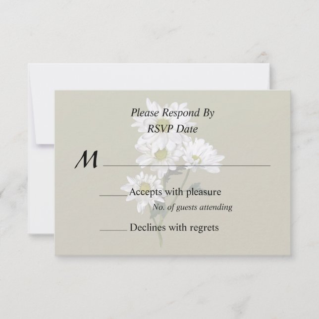 Little Daisy Looking Up RSVP Card (Front)