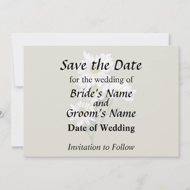 Little Daisy Looking Up Save The Date (Front)