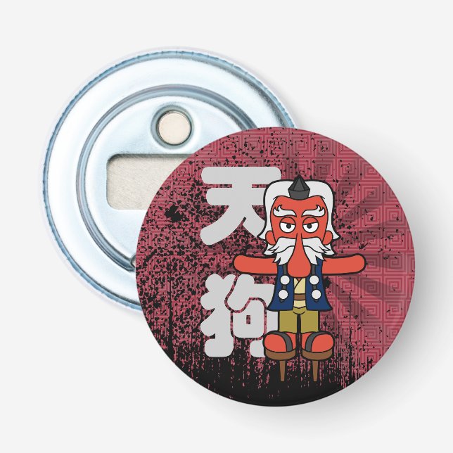 Little Daitengu Yokai Grunge Bottle Opener (Front)