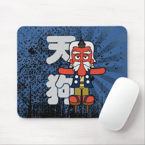 Little Daitengu Yokai Grunge Mouse Pad