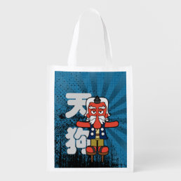 Little Daitengu Yokai Grunge Reusable Grocery Bag