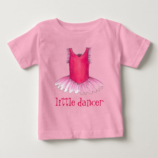 Little Dancer Ballet Costume Dance Tutu Ballerina Baby T-Shirt (Front)
