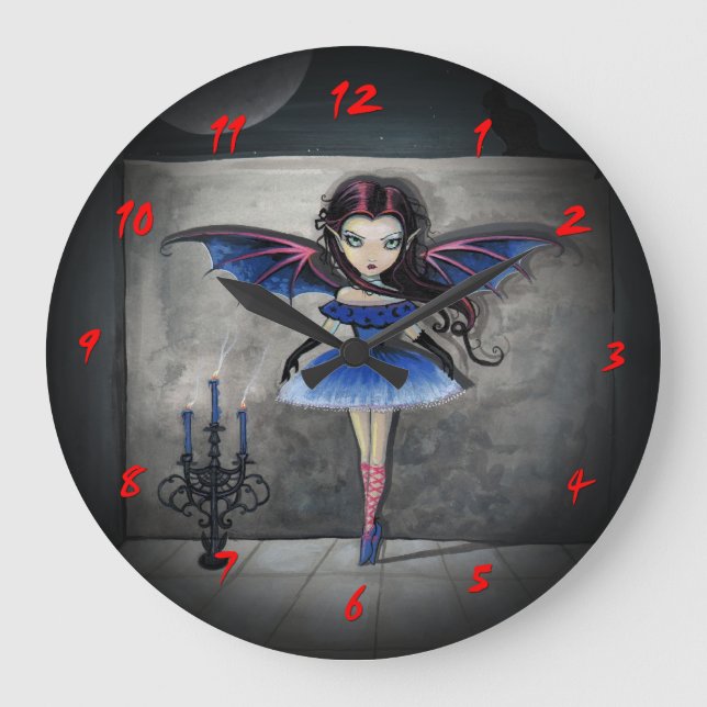 Little Dancer Vampire Gothic Art Clock (Front)