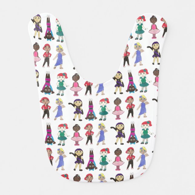 Little Dancers Ballet Tap Jazz Acro Ballerina Bib (Front)
