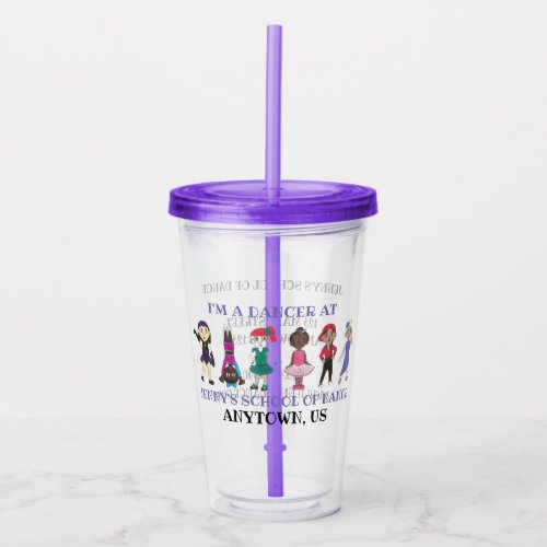 Little Dancers Ballet Tap Jazz Dance Studio School Acrylic Tumbler