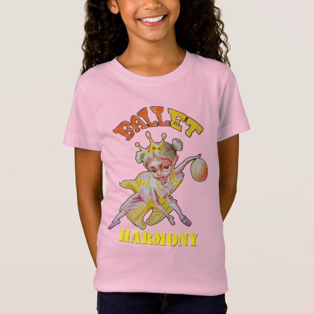 Little Dancing Basketball Girls T-Shirt (Front)