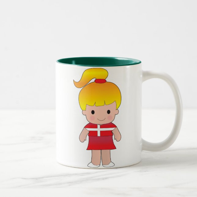 Little Danish Girl Two-Tone Coffee Mug (Right)