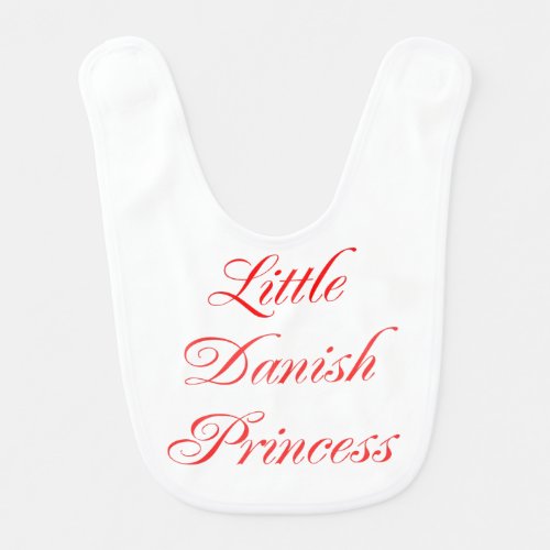 Little Danish Princess Baby Girl Bib