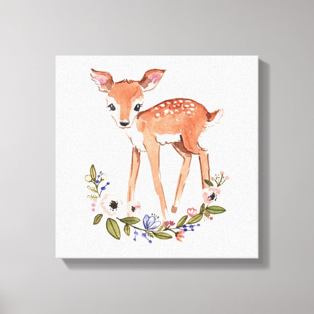 Little deer canvas wall art (Front)
