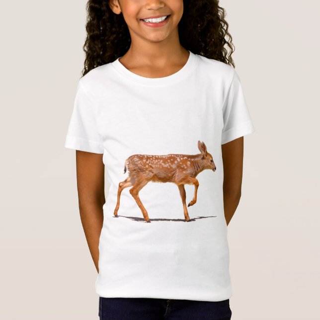 Little Deer Cute Walking Fawn Wildlife Baby T-Shirt (Front)
