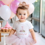 Little Deer First Birthday Party Personalized Baby T-shirt at Zazzle