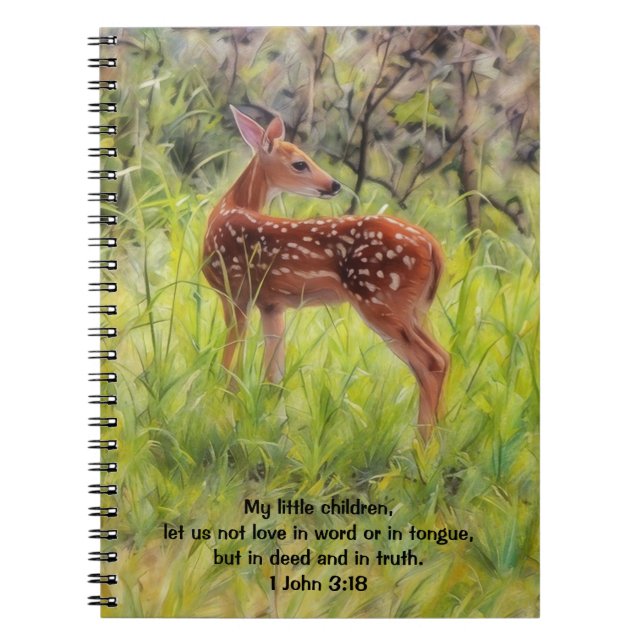 Little Deer Nature Art Bible Verse Prayer Journal (Front)