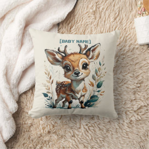 Little Deer Personalized Throw Pillow