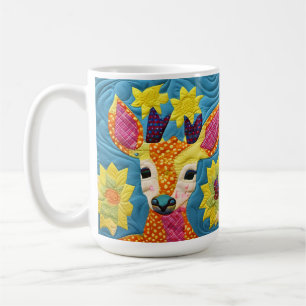 Little Deer Quilt Like Design Coffee Mug