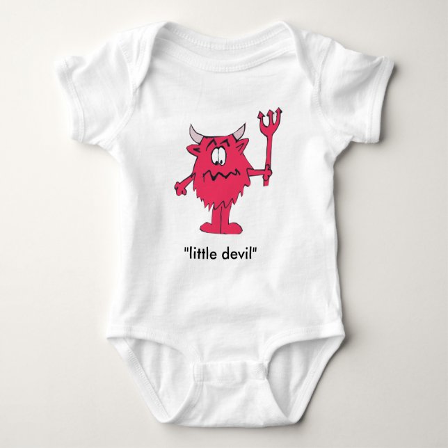 "Little Devil" Baby Jersey Bodysuit (Front)