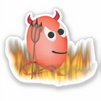 Little Devil, Deviled Egg Halloween Sticker