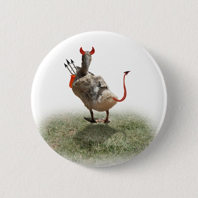 Little Devil Duck Pinback Button (Front)