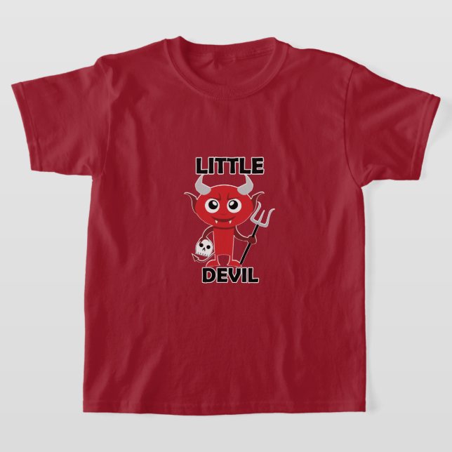 Little Devil - Girls' Basic T-Shirt (Laydown)