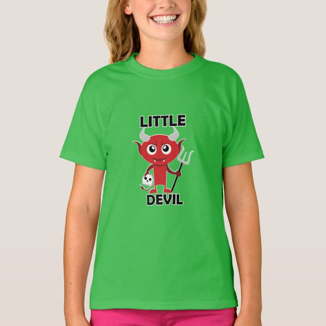 Little Devil - Girls' Basic T-Shirt (Front)