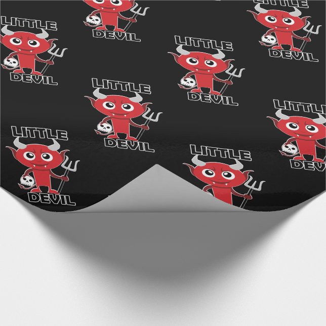 Little Devil - Glossy Wrapping Paper, 30" x 6' Paper (Corner)