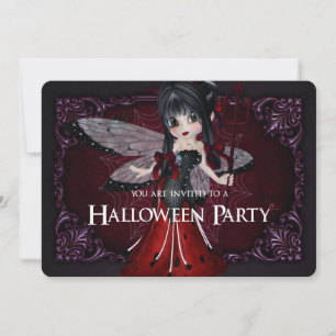 Little Devil Ladybug Fantasy Halloween Invite 1