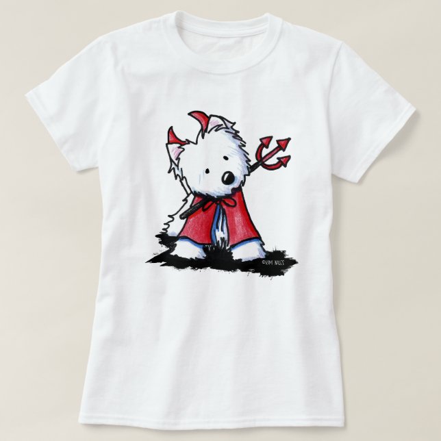 Little Devil Westie Apparel T-Shirt (Design Front)