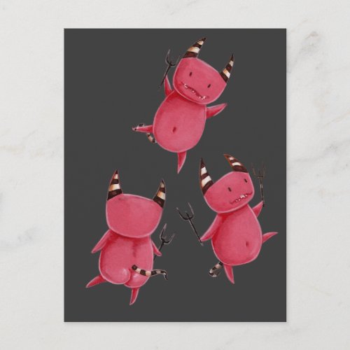 Little devils - Devils dance art Postcard