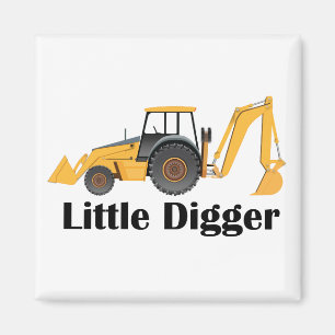 Little Digger - 2 Inch Square Magnet Magnet