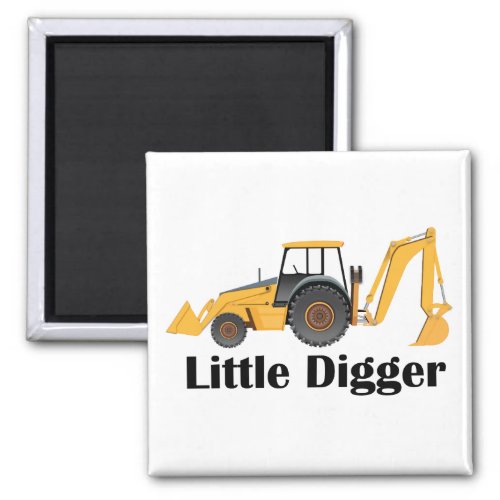 Little Digger _ 2 Inch Square Magnet Magnet