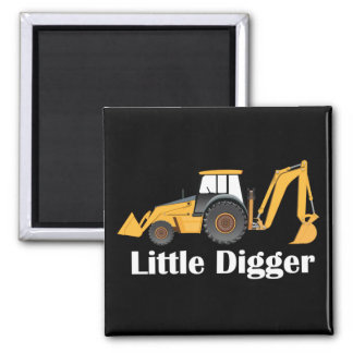 Little Digger - 2 Inch Square Magnet Magnet