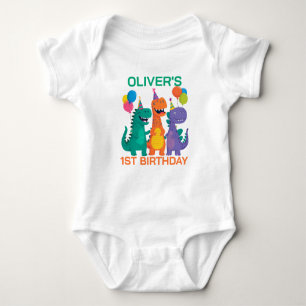 Little Dino 1st Birthday Baby Bodysuit